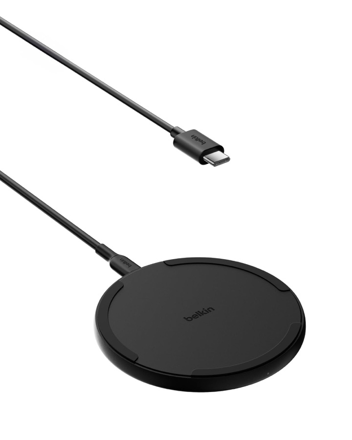 Wireless Charging Pad 15W - Qi Charger - Wireless Charger iPhone 17, Charging Station for Apple iPhone 16/15/14 Series, AirPods, Samsung Galaxy S25/S24, Pixel 5ft Cable Included, Black, 1-Pack